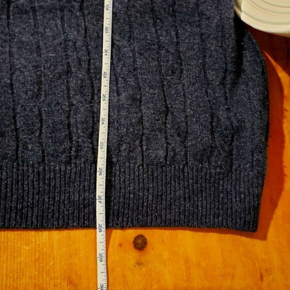 Blue Harbour Medium Navy 100% Lambswool Long Sleeve Crewneck Sweater - Picture 7 of 10